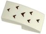 Slope, Curved 2 x 1 x 2/3 with 7 Reddish Brown Arrowheads / Feathers Pattern (BrickHeadz Hedwig Wing)