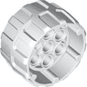 Wheel Hard Plastic, Treaded with 7 Pin Holes and Inner Ring (37mm D. x 22mm)
