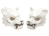 Minifigure, Headgear Mask Tiger with White and Copper Fangs and Light Bluish Gray Fur Pattern