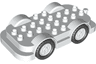Duplo Car Base 4 x 8 with White Wheels with Black Tires