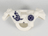 Minifigure Armor Shoulder Pads with Scabbard for 2 Katanas and Mechanical Components with Silver and Dark Purple Controls Pattern