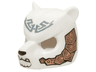 Minifigure, Headgear Mask Bear with Black Nose, Fangs, Tribal Markings and Copper Armor with Rivets Pattern