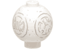 Brick, Round 2 x 2 Sphere with Stud / Robot Body with SW Snowman BB-8 Droid Light Bluish Gray Circles and Lines Pattern