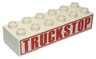Duplo, Brick 2 x 6 with Red 'TRUCKSTOP' with Border Pattern