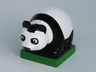 Duplo Panda Baby Cub on Green Base, Eyes Looking Forward