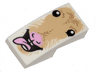 Slope, Curved 2 x 1 x 2/3 Inverted with Tan Fur, Eyes, Open Mouth, Bright Pink Tongue and Nose Pattern (Goat Face)