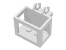 Crane Bucket Lift Basket 2 x 3 x 2 with Non-Locking Hinge Fingers