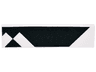 Tile 1 x 4 with Black Triangle and Geometric Shape Pattern