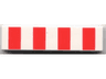 Tile 1 x 4 with 4 Red Stripes Pattern