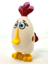 Body Angry Birds Matilda with Fixed Flexible Rubber Bright Light Orange Beak and Printed Black Eyebrows, Eyelashes, Medium Azure Eyes, Dark Red Feathers with Bright Pink Tips, and Bright Light Orange Feet Pattern