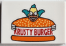 Tile 2 x 3 with Krusty Burger Restaurant Logo Pattern