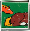 Duplo, Tile 2 x 2 x 1 with Horse Mosaic Picture 08 Pattern