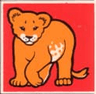 Duplo, Tile 2 x 2 x 1 with Lion Mosaic Picture 18 Pattern