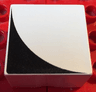 Duplo, Tile 2 x 2 x 1 with Shape Black Inverse Quarter Circle Pattern