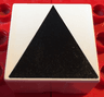 Duplo, Tile 2 x 2 x 1 with Shape Black Isosceles Triangle Pattern
