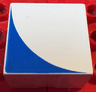 Duplo, Tile 2 x 2 x 1 with Shape Blue Inverse Quarter Circle Pattern