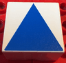 Duplo, Tile 2 x 2 x 1 with Shape Blue Isosceles Triangle Pattern
