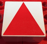 Duplo, Tile 2 x 2 x 1 with Shape Red Isosceles Triangle Pattern