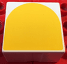 Duplo, Tile 2 x 2 x 1 with Shape Yellow Inverse Arch Pattern