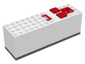 Electric 9V Battery Box 4 x 14 x 4 with Red Buttons and Contact Plate with Dark Gray Base (2846 / 2847c00)
