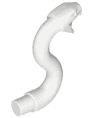 Snake Head with Open Mouth, Fangs and Curved Neck with Bar