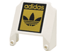 Windscreen 6 x 6 x 2 with 2 Studs on Top with Black and Gold 'adidas' and Trefoil Logo Pattern