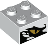 Brick 2 x 2 with Gold Dragon Eye Pattern on Two Sides