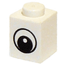 Brick 1 x 1 with Black and White Eye with Pupil Pattern