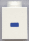 Brick 1 x 1 with Blue Dash / Hyphen / Minus Sign (-) Pattern (Bold Font)