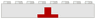 Brick 1 x 8 with Red Cross Upper Half Pattern