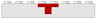 Brick 1 x 8 with Red Cross Lower Half Pattern