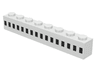 Brick 1 x 8 with Ferry Squares Black 16 in 1 Line Pattern