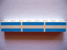Brick 1 x 8 with Ferry Stripes Light Blue 6 in 2 Lines Pattern