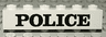 Brick 1 x 6 with Black 'POLICE' Serif Pattern