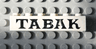 Brick 1 x 6 with Black 'TABAK' Serif Pattern