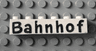 Brick 1 x 6 with Black 'Bahnhof' Pattern