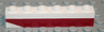 Brick 1 x 6 with Dark Red Bottom Stripe Inverted Slope at Left End Pattern