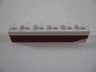 Brick 1 x 6 with Dark Red Bottom Stripe Inverted Slope at Right End Pattern