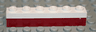 Brick 1 x 6 with Dark Red Bottom Stripe Pattern
