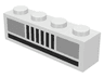 Brick 1 x 4 with Grille Lines and White Car Headlights Pattern