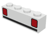Brick 1 x 4 with Red Car Taillights and Black Stripe Pattern