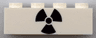 Brick 1 x 4 with Black Radiation Symbol Pattern
