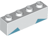 Brick 1 x 4 with Medium Azure Triangles Pattern