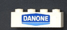 Brick 1 x 4 with Danone Logo Pattern