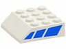 Slope 45 4 x 4 with Blue Stripe Pattern