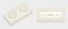 Plate 1 x 2 with Flat Bottom Pin