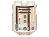 Brick, Round 2 x 2 x 2 Robot Body with Dark Brown and Dark Orange Lines Pattern (R3-M2)