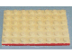 Plate 6 x 8 with Waffle Bottom with Red Line on 1 Long Edge Pattern