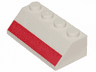 Slope 45 2 x 4 with Red Stripe Pattern