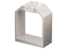 Container, Box Open Ended 2 x 4 x 4 with 1 Locking Hinge Finger on Each End
